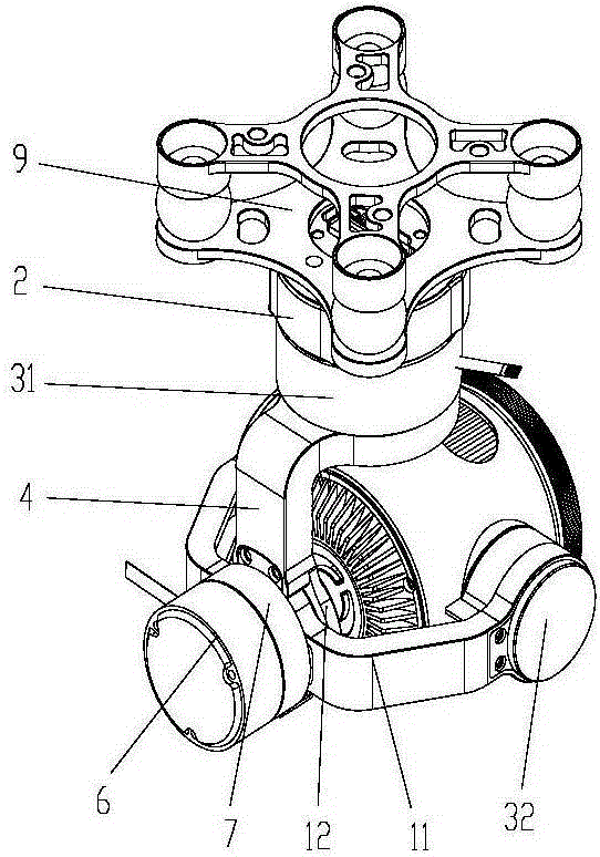 Motor, cradle head and air vehicle