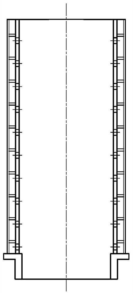 A particle bed support grid and radial flow reactor