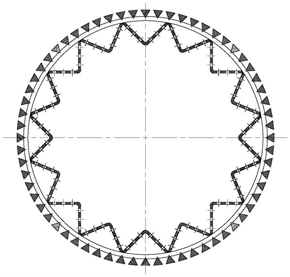 A particle bed support grid and radial flow reactor