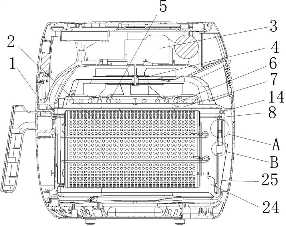 A scorching-proof air fryer