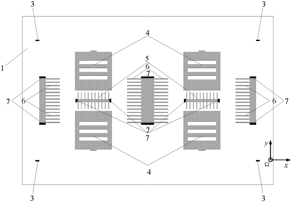 Indirectly-connected micromechanical gyroscope with tuning fork vibration