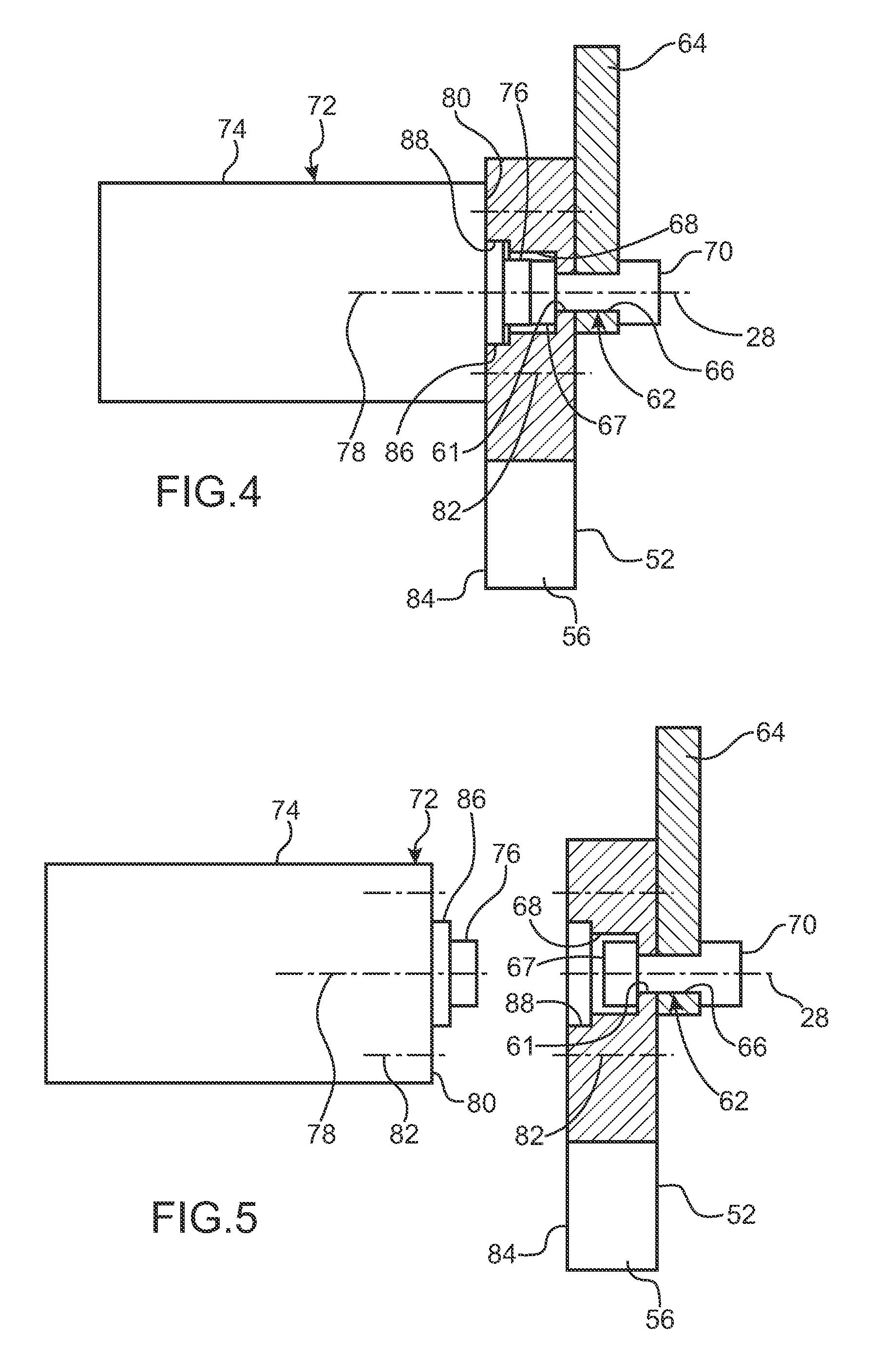 Device for mechanical connection of a control surface to a fixed structural element of an aircraft and aircraft wing element equipped with said device