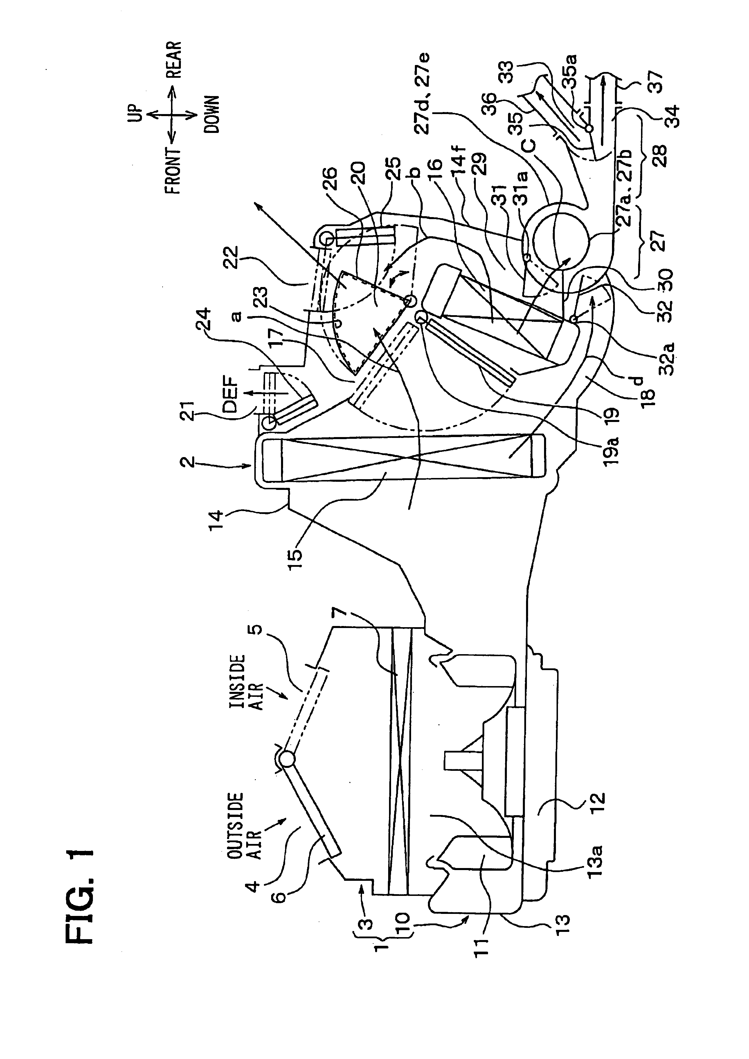 Vehicle air conditioner with automatic control of main blower and sub-blower