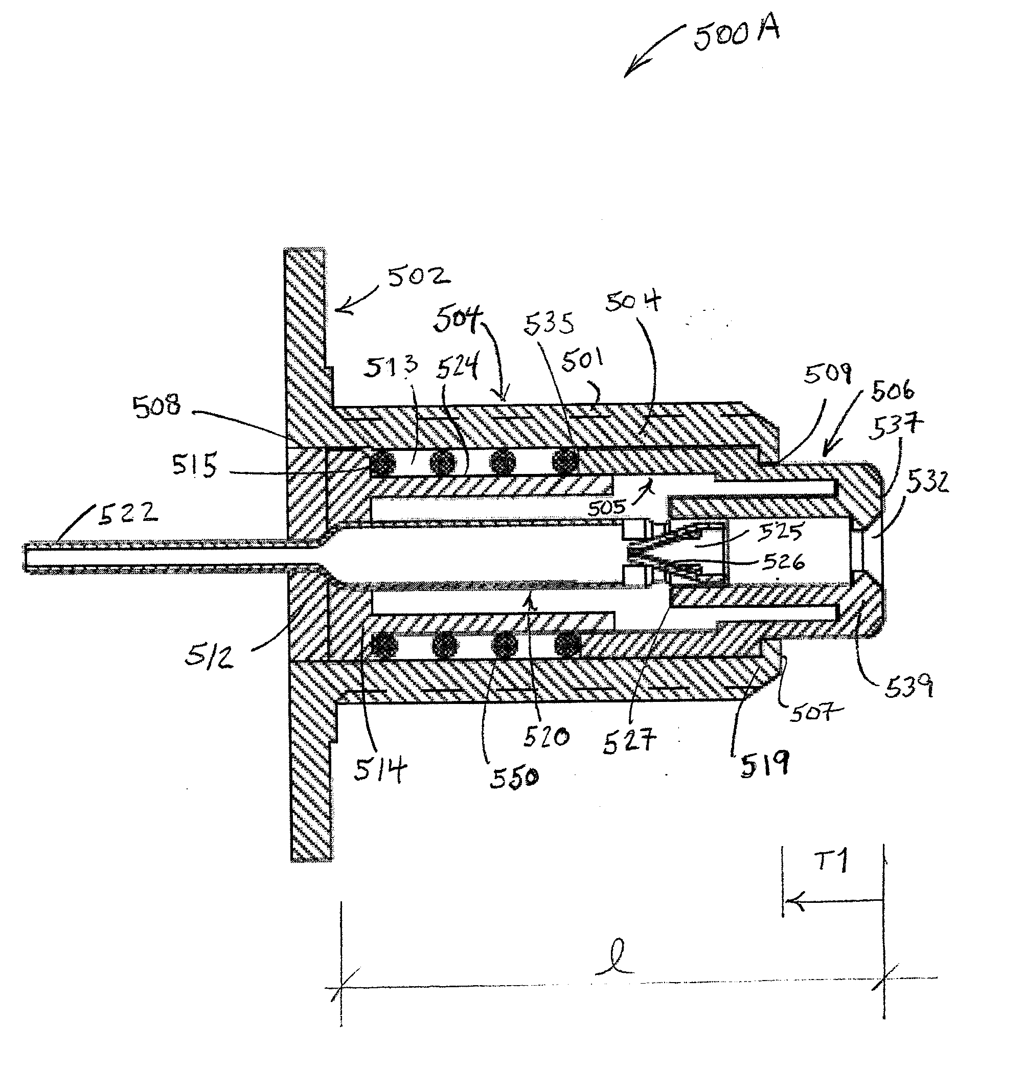 Moving part coaxial cable connectors
