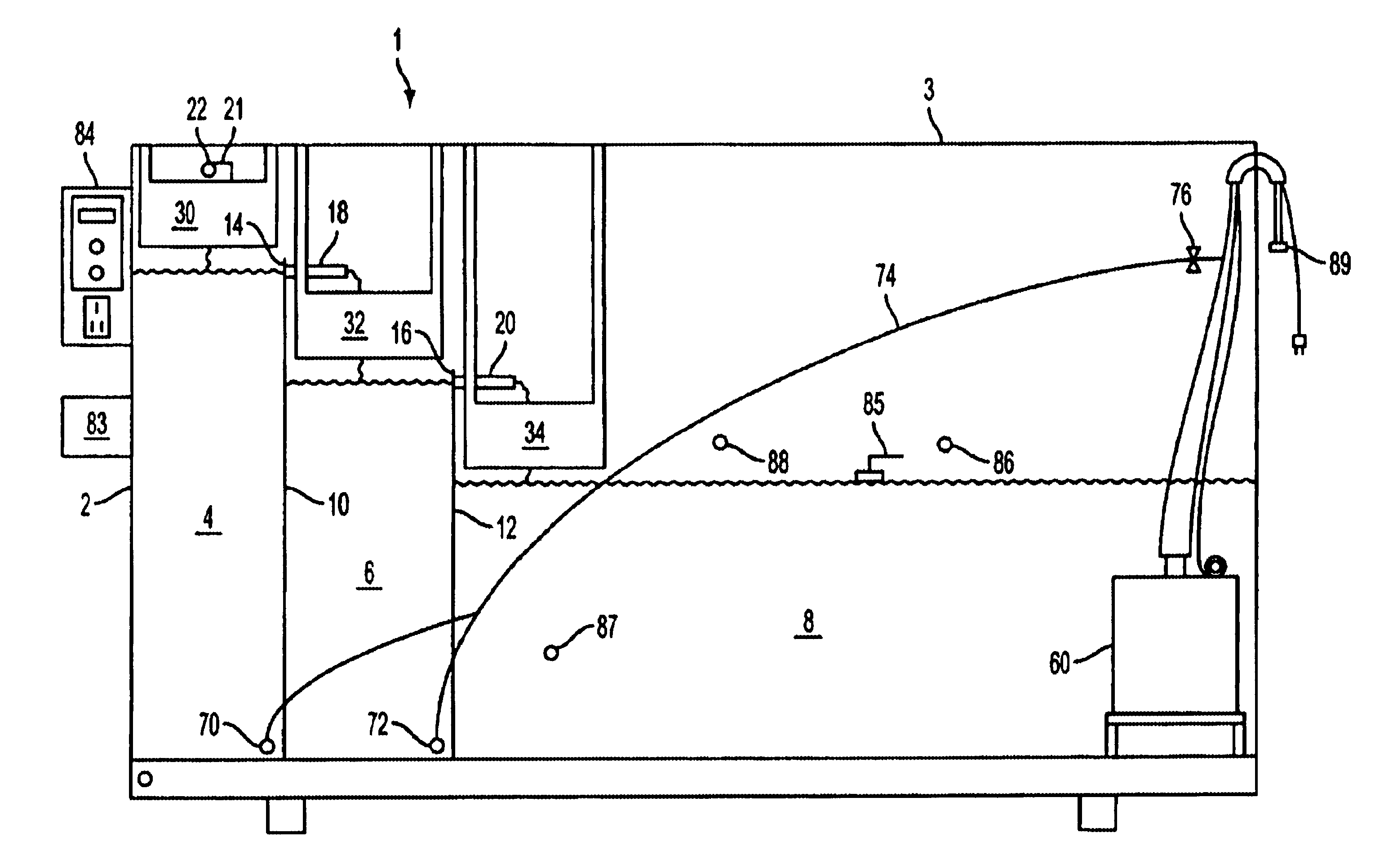 Method and apparatus for recycling wash chemicals used in powder coating