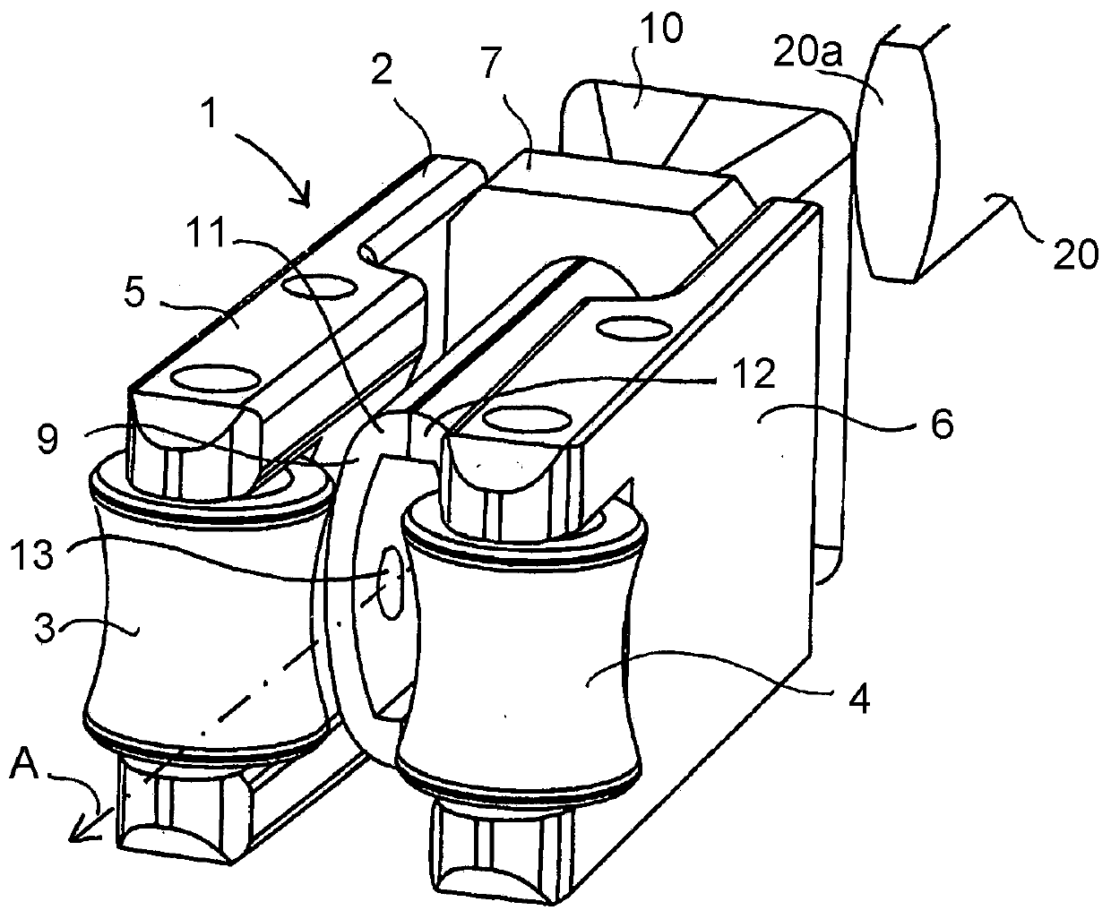 Roller guiding mechanism and method for guiding blanks