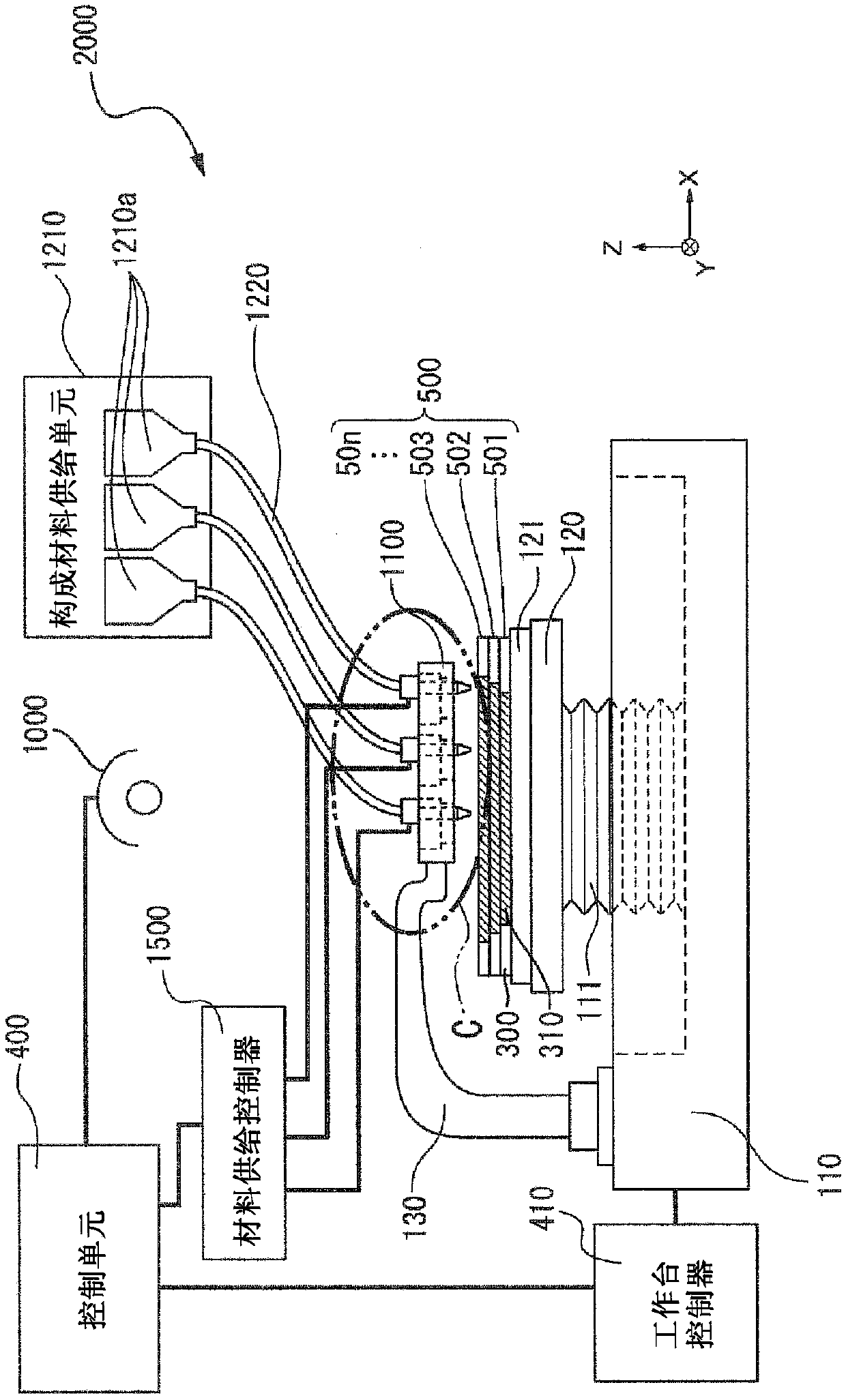 Apparatus For Producing Three-Dimensional Shaped Article And Method For Producing Three-Dimensional Shaped Article