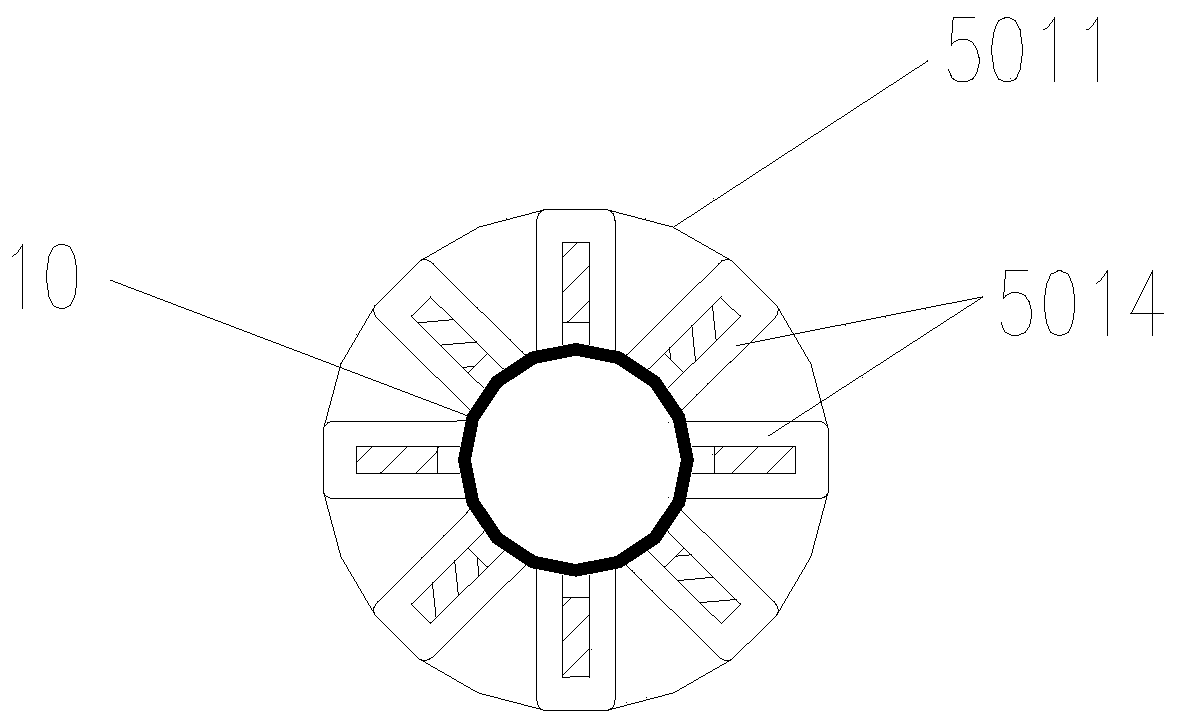 Steel tube support and flange-type node connecting device of same