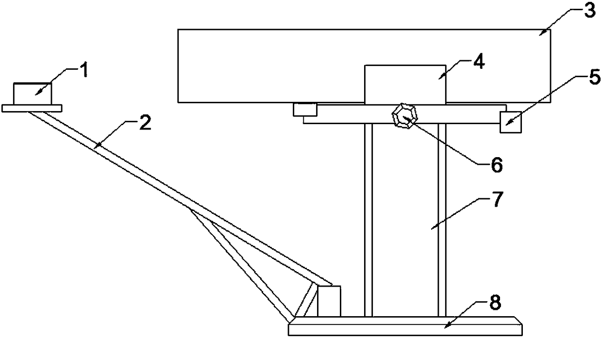 Pipe supporting device based on beam support