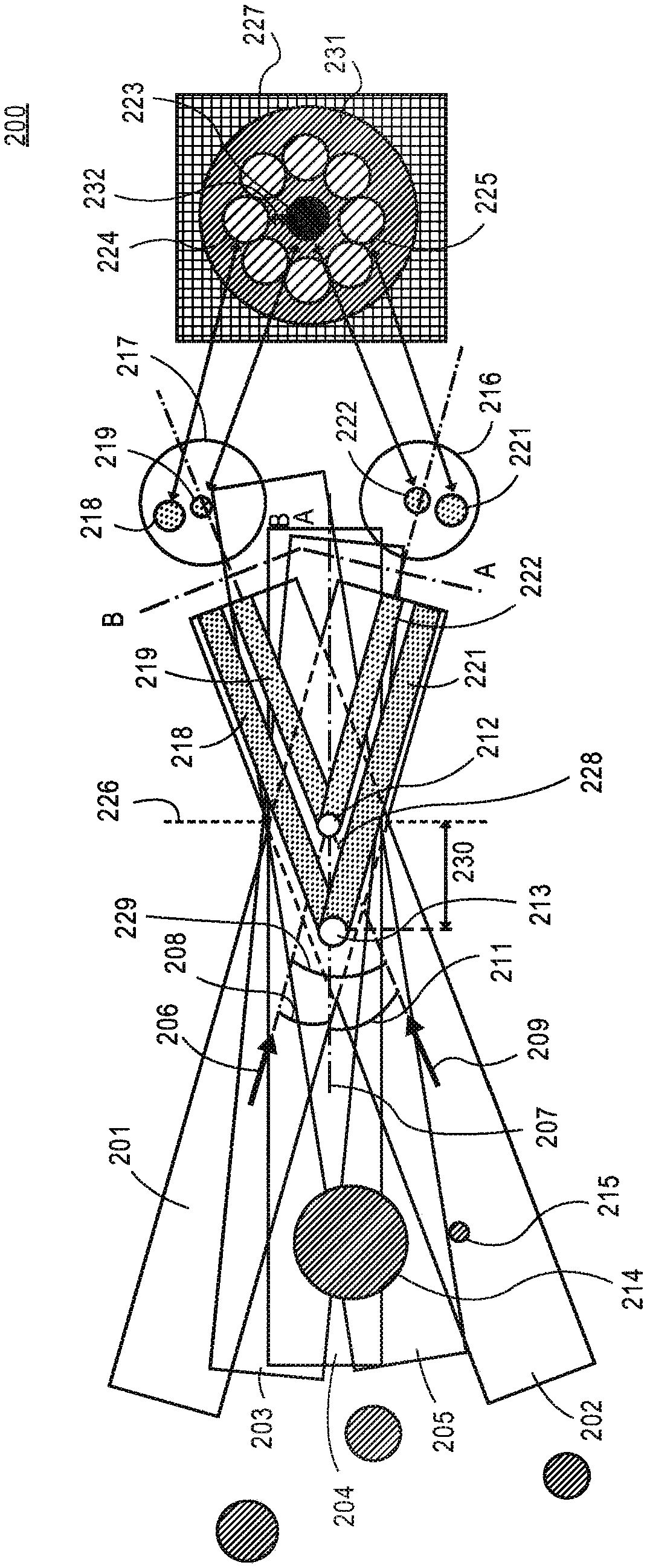 Multiple beam and convergent light illumination crossed-beam imaging