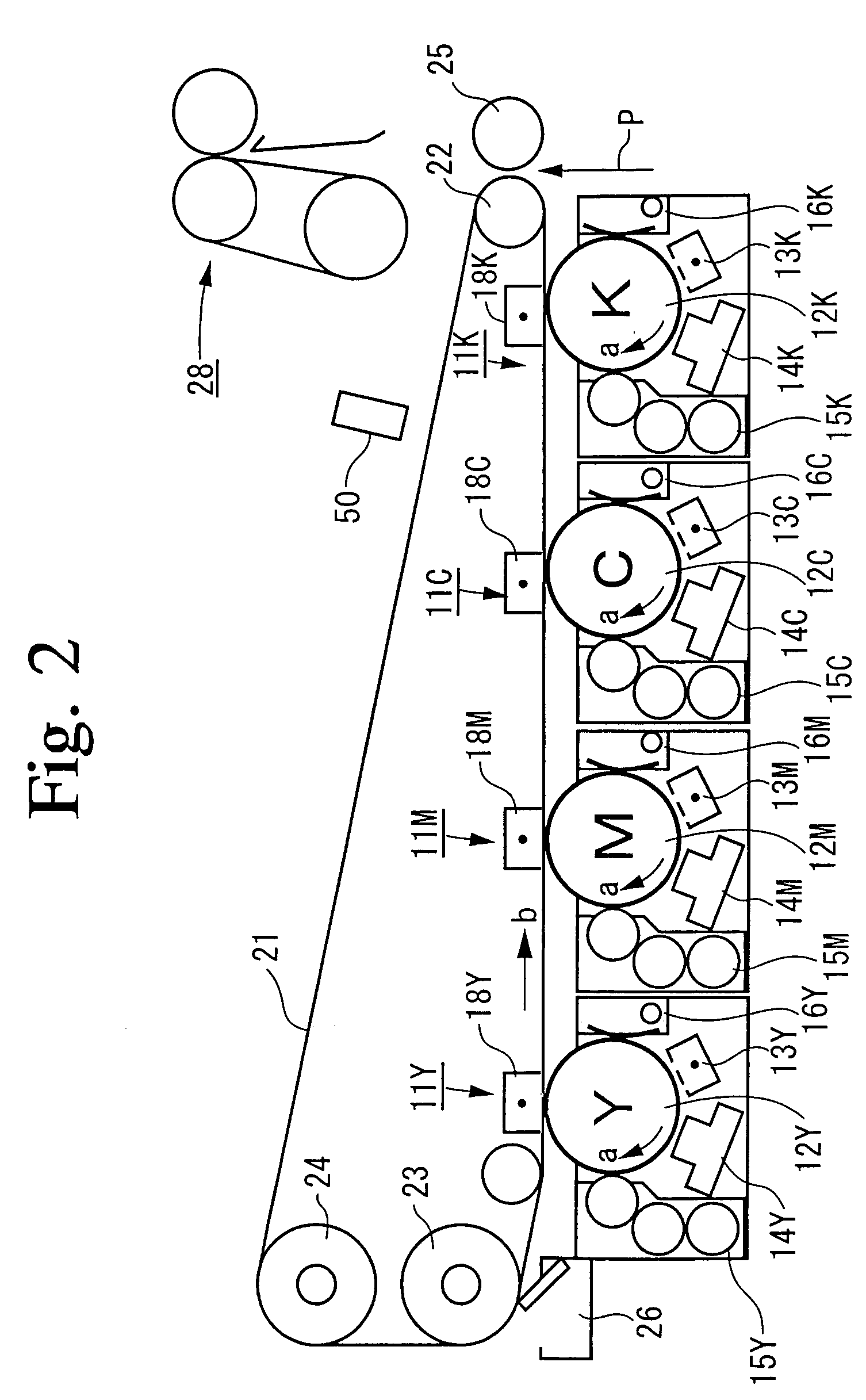 Method and device for estimating toner concentration and image forming apparatus equipped with such device