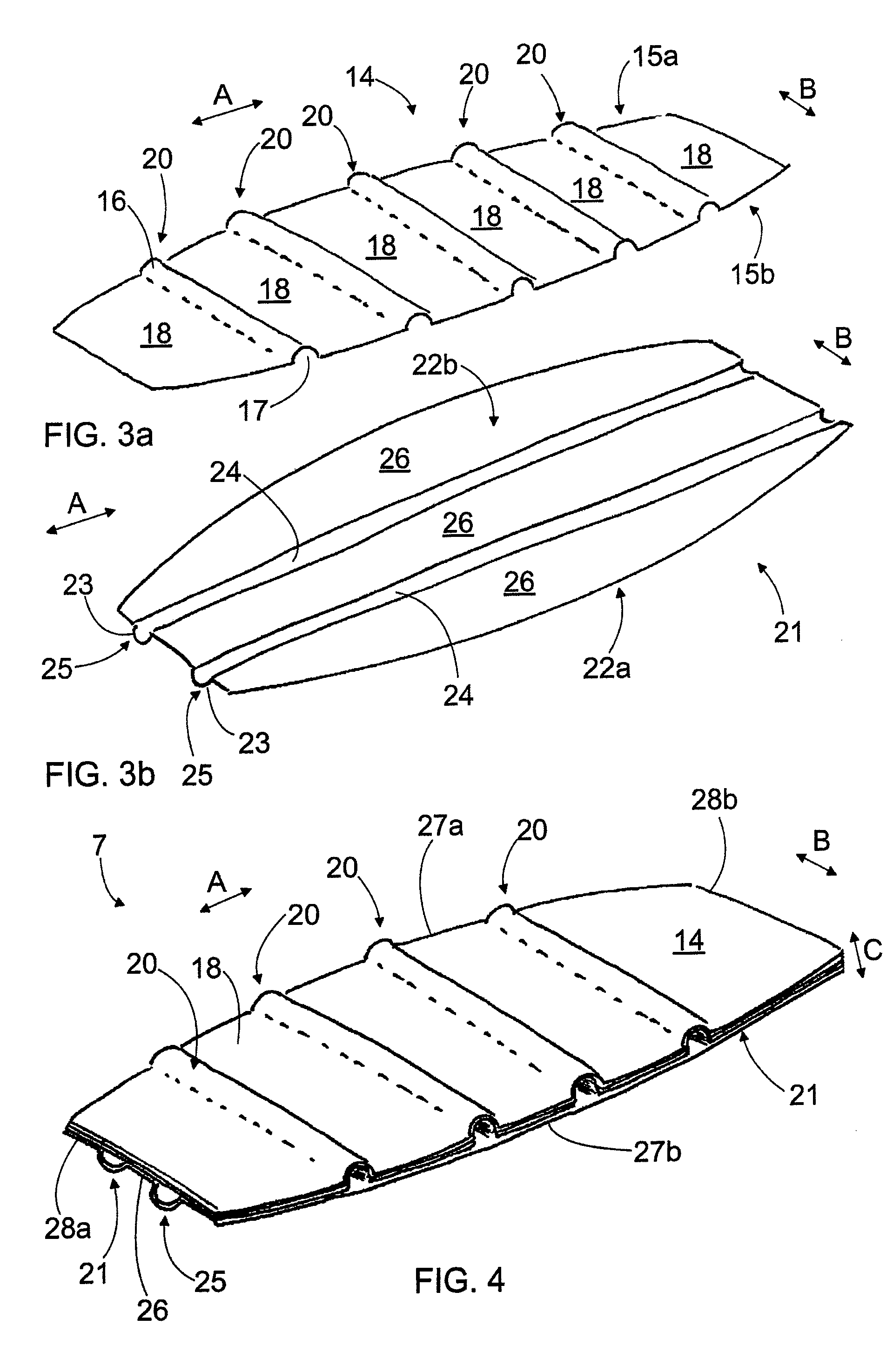 Curved element, wing, control surface and stabilizer for aircraft