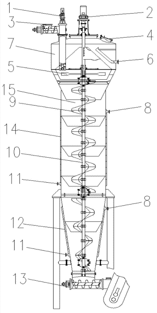 Continuous extraction device of flora and fauna high powder degree high protein material