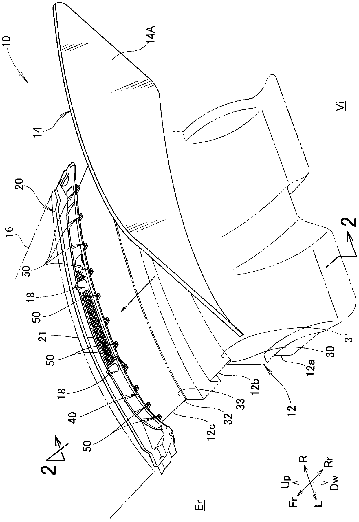 cowl structure