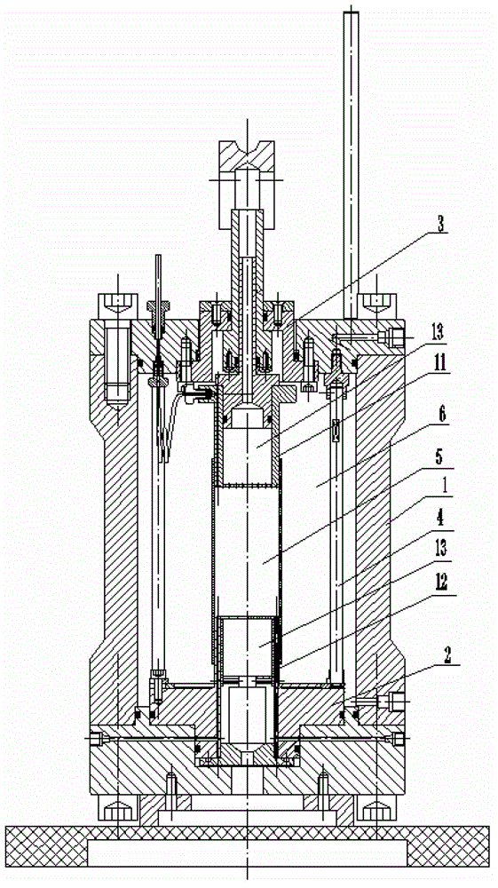 High pressure triaxial pressure chamber with multiple measuring cells