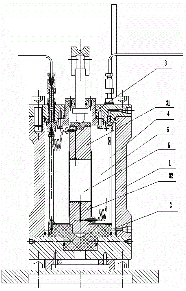 High pressure triaxial pressure chamber with multiple measuring cells