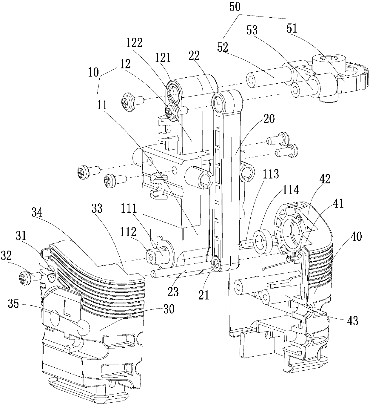 Steering engine transmission structure, robot framework structure and robot