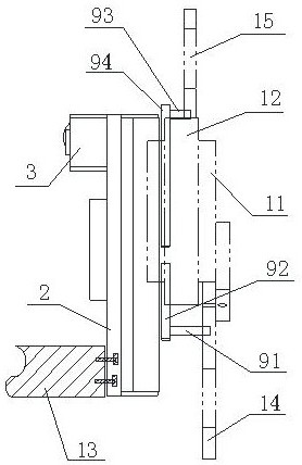 The tightening and control device of the roll gap measuring arm of the pincer-type online roll gap meter