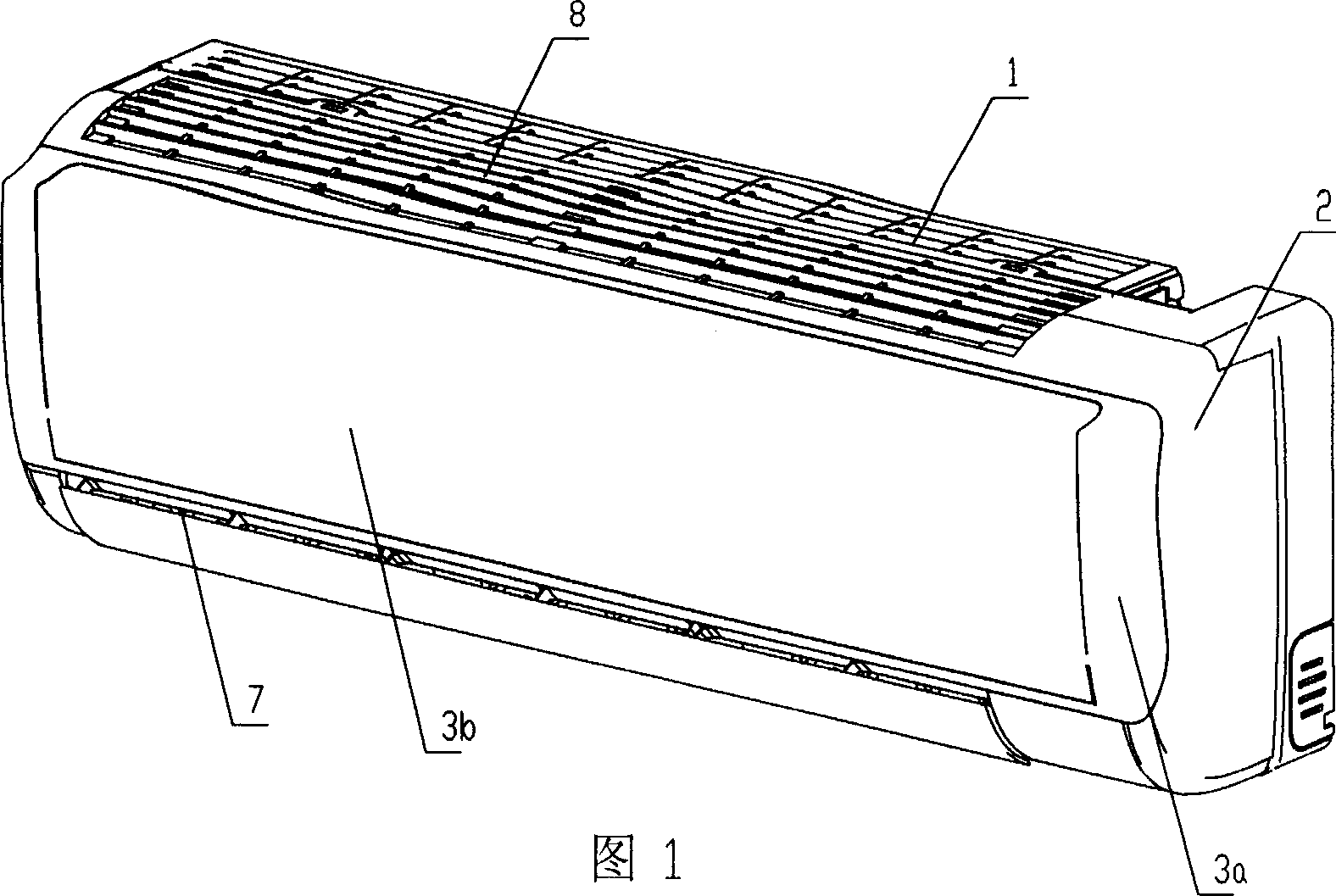 Panel with moveable mechanism of indoor machine of air conditioner