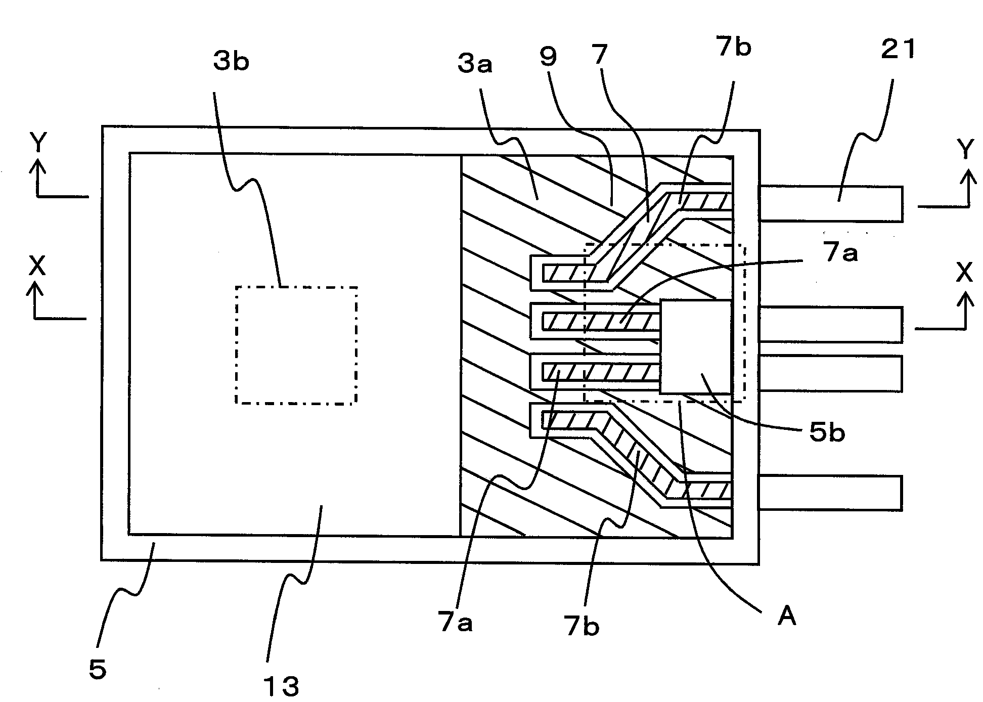 Package for housing electronic components, and electronic device