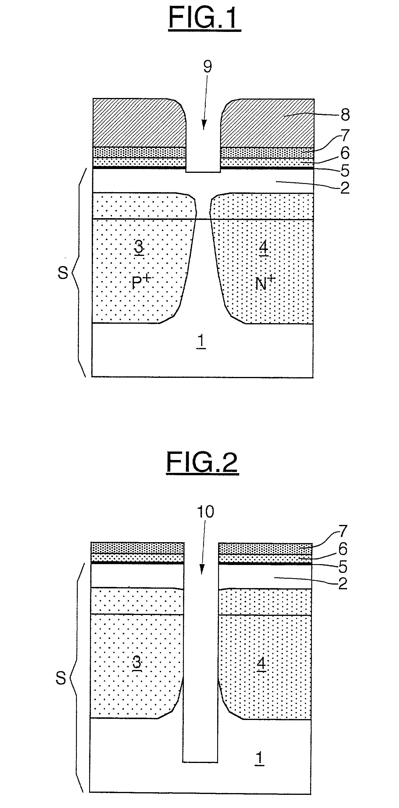 Process for forming deep and shallow insulative regions of an integrated circuit