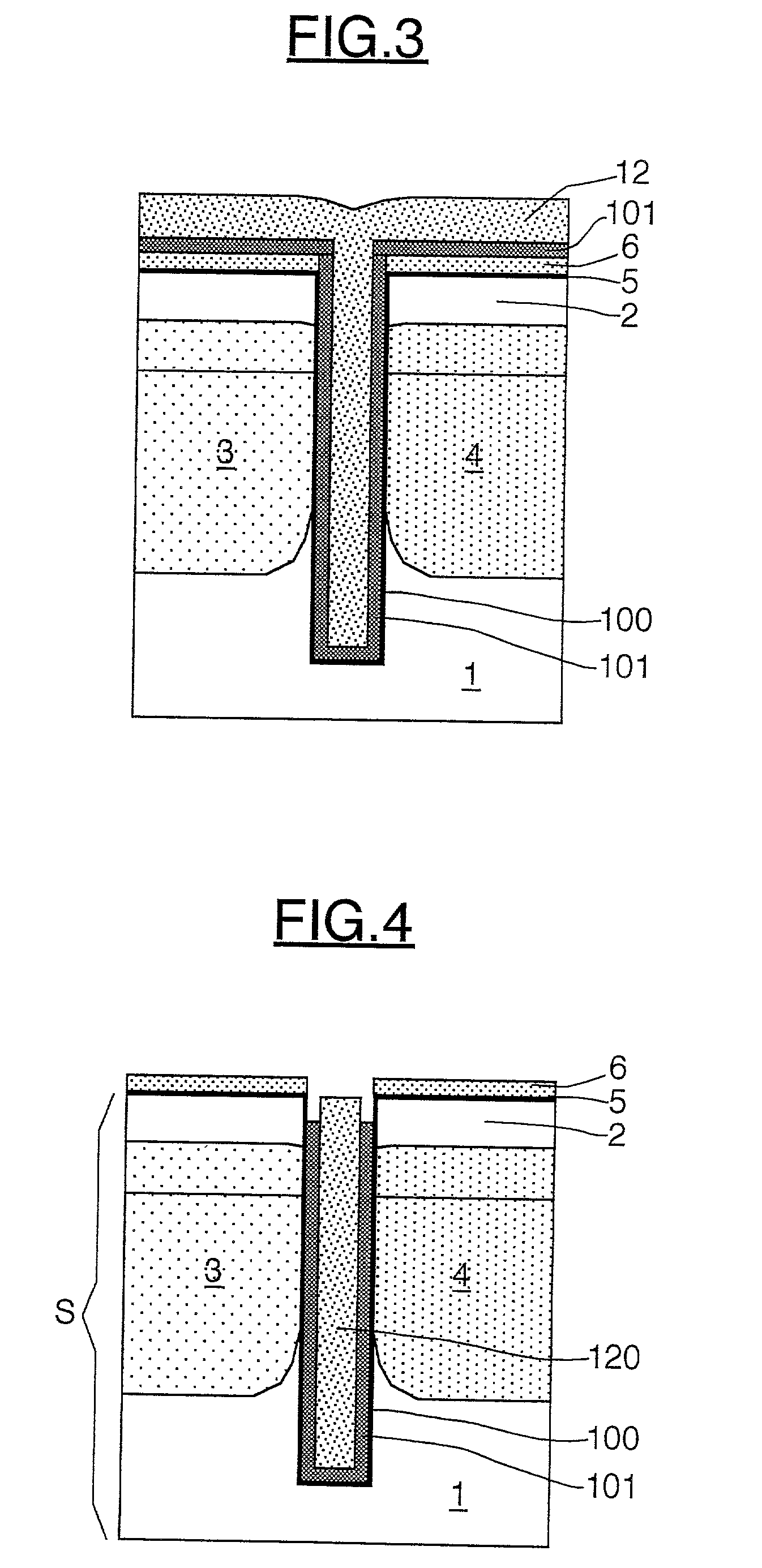 Process for forming deep and shallow insulative regions of an integrated circuit