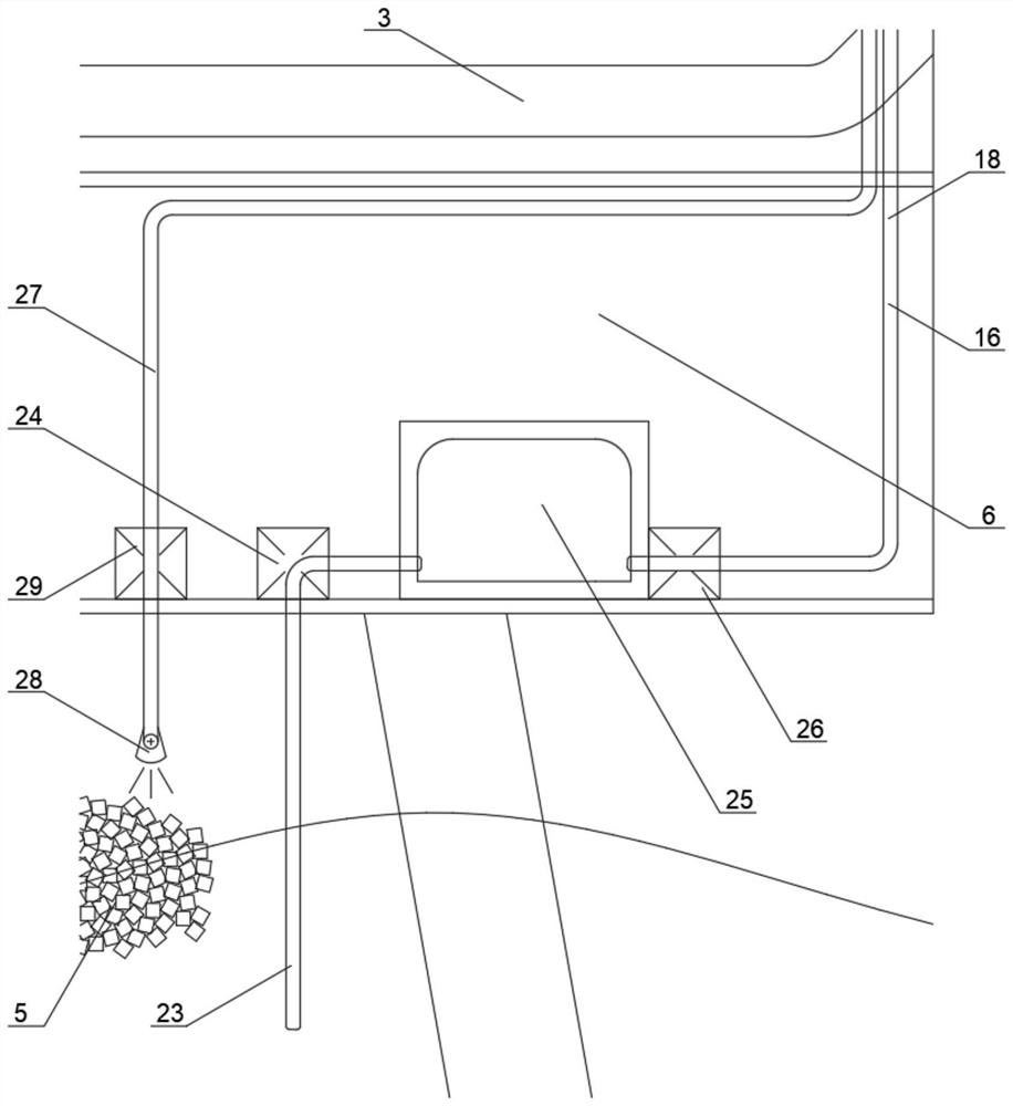 Device and method for recycling flare heat energy of jacket platform to remove crushed ice in wellhead area