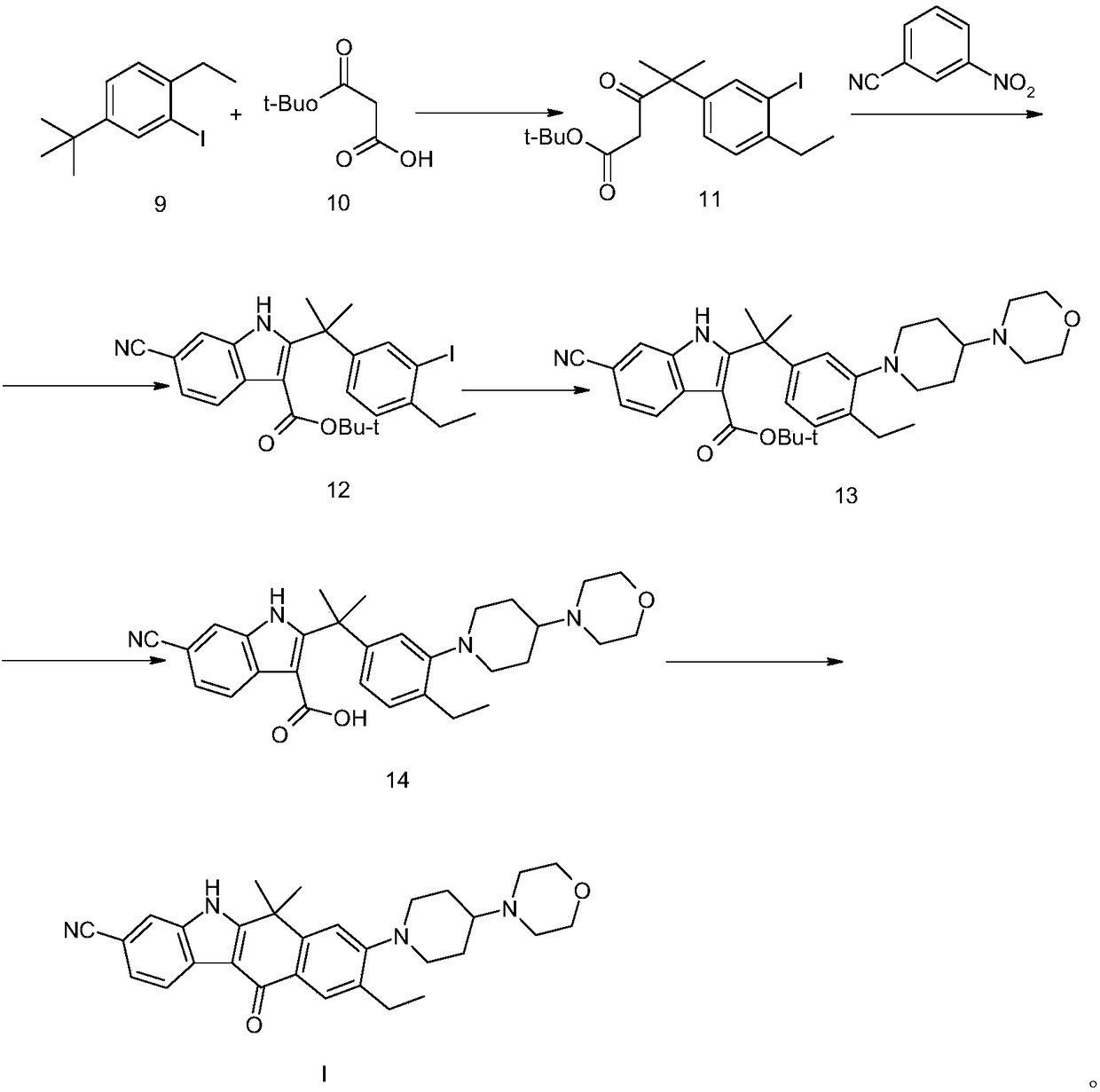 Method for preparing alectinib intermediate