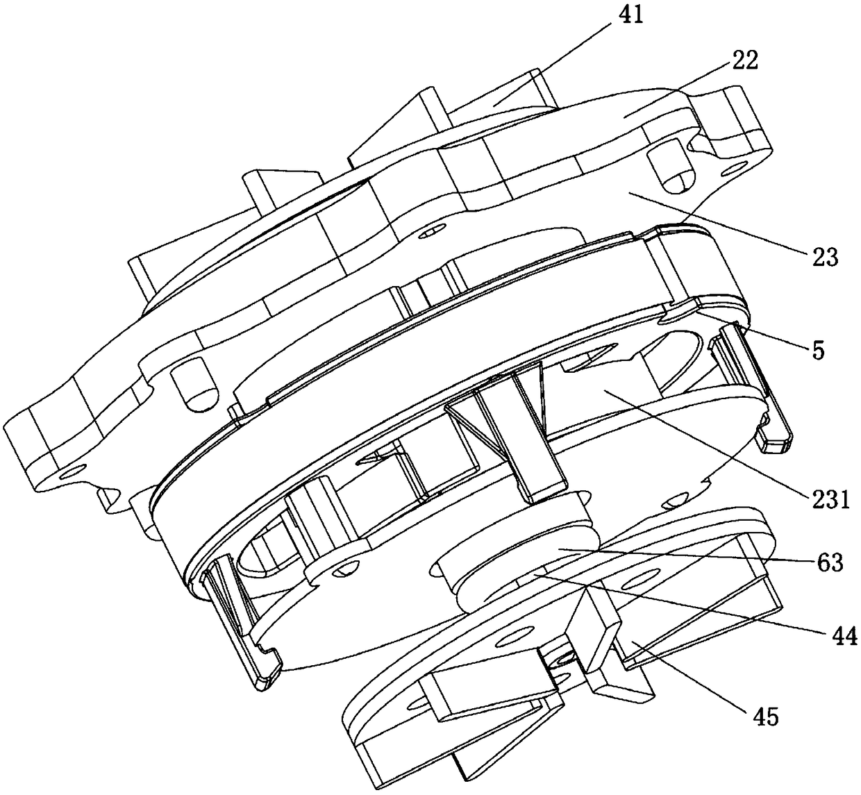 Water pump with double water outlets