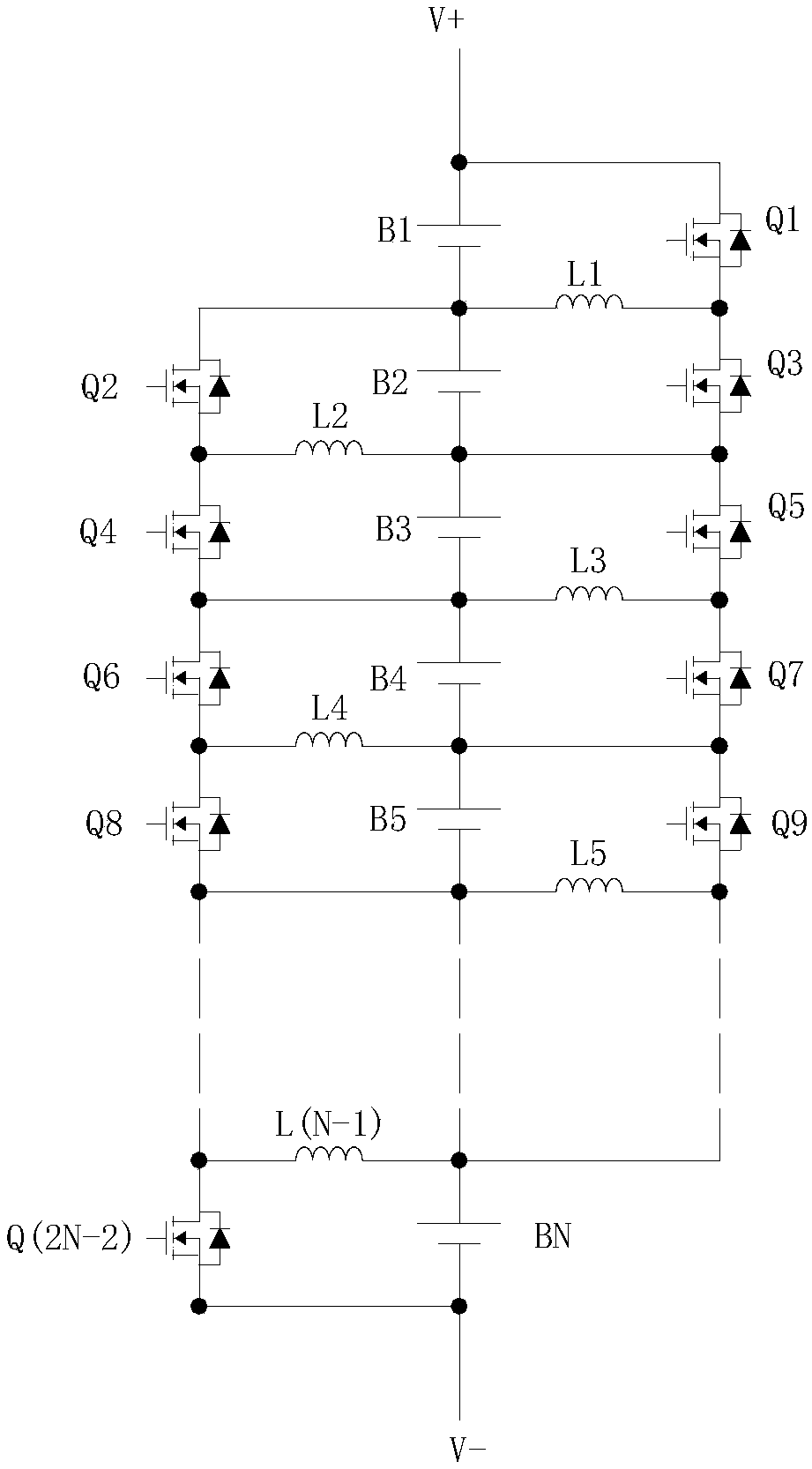 A system and method for modular active equalization of series battery packs