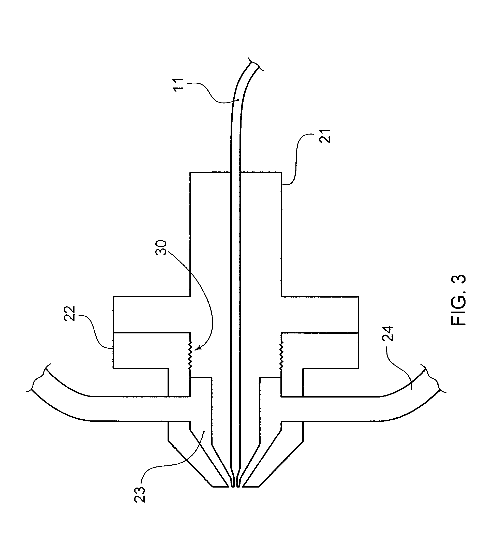 Method for fine bore orifice spray coating of medical devices and pre-filming atomization