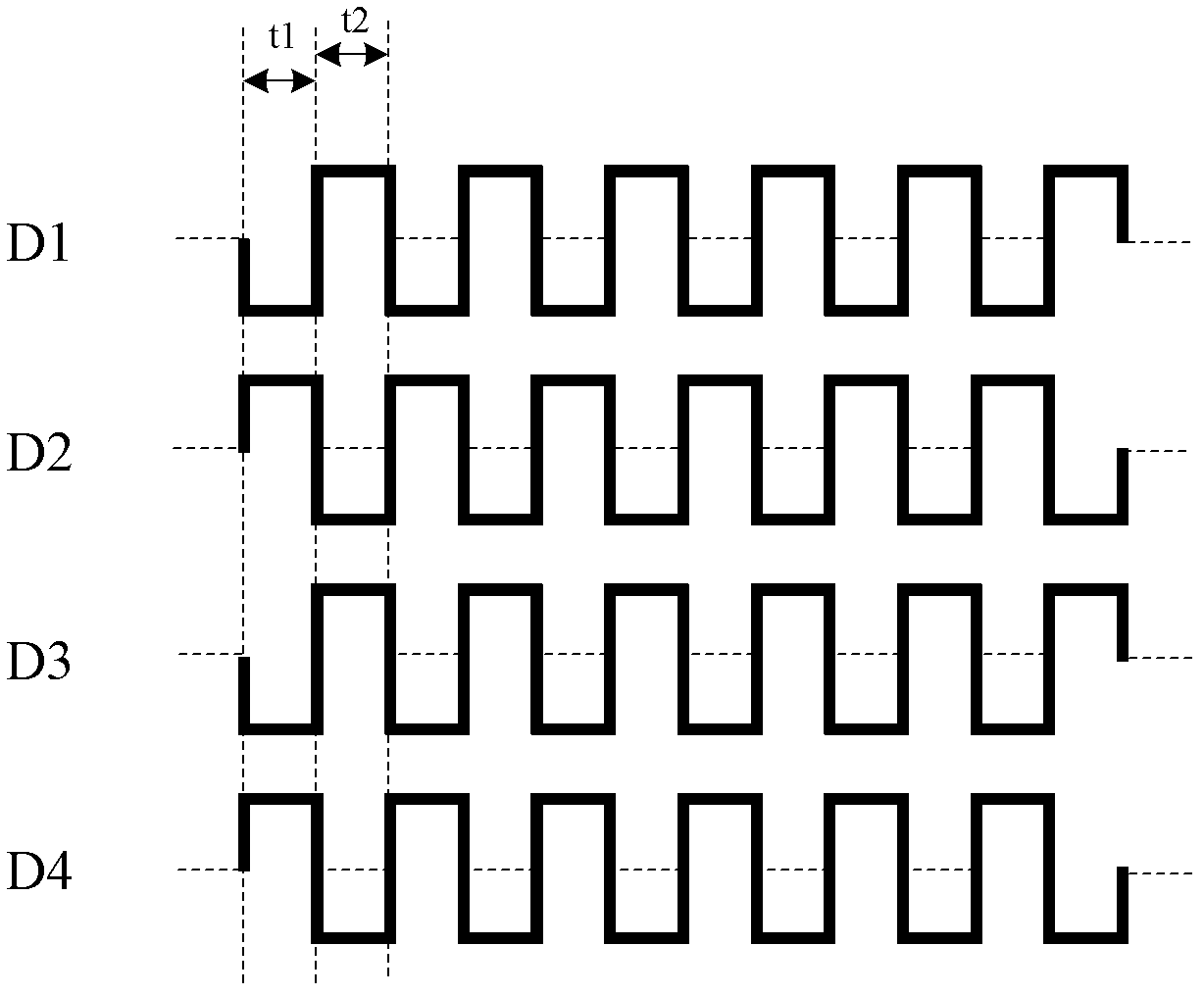 Transversely arranged RGBW pixel structure, driving method thereof and display panel