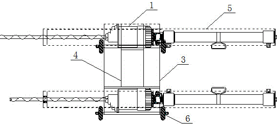 Rock-drilling carriage assembly device of extreme-thin ore layer electric coal drill