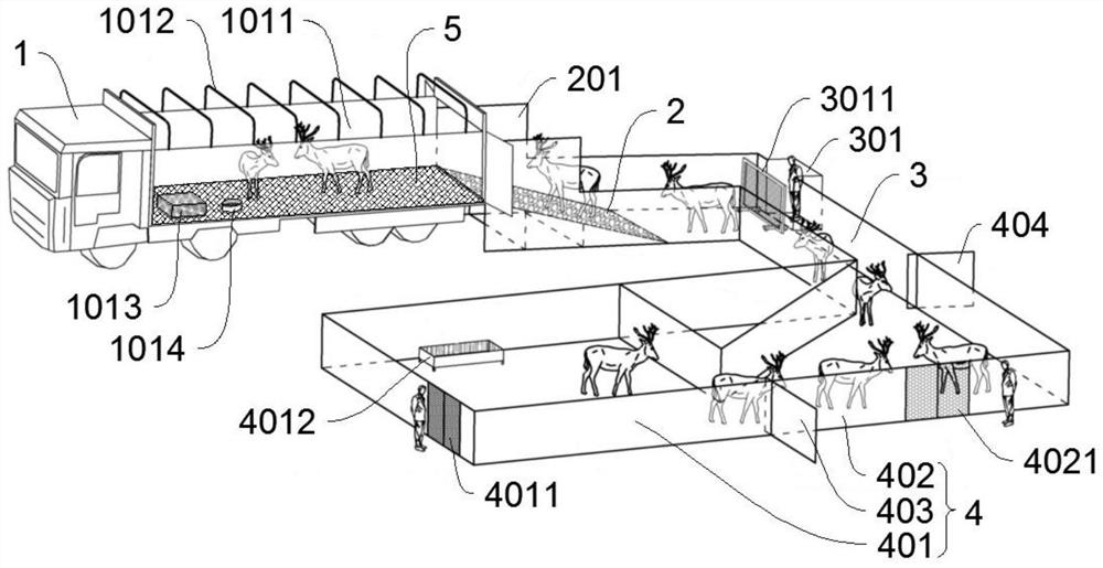 Wild animal loading structure and method