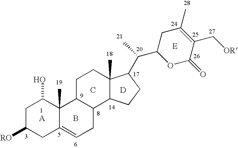 Cyclooxygenase-2 inhibitory withanolide compositions and method