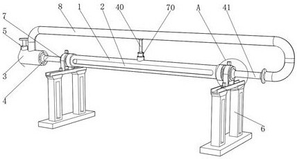 Efficient discharging device of magnetic separator