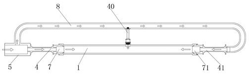 Efficient discharging device of magnetic separator