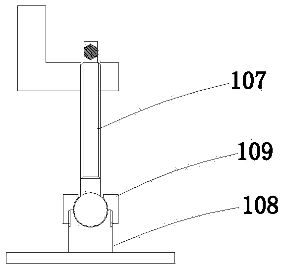 Supporting-leg-adjustable bucket type lifting single-locking substation electromechanical device installation mechanism