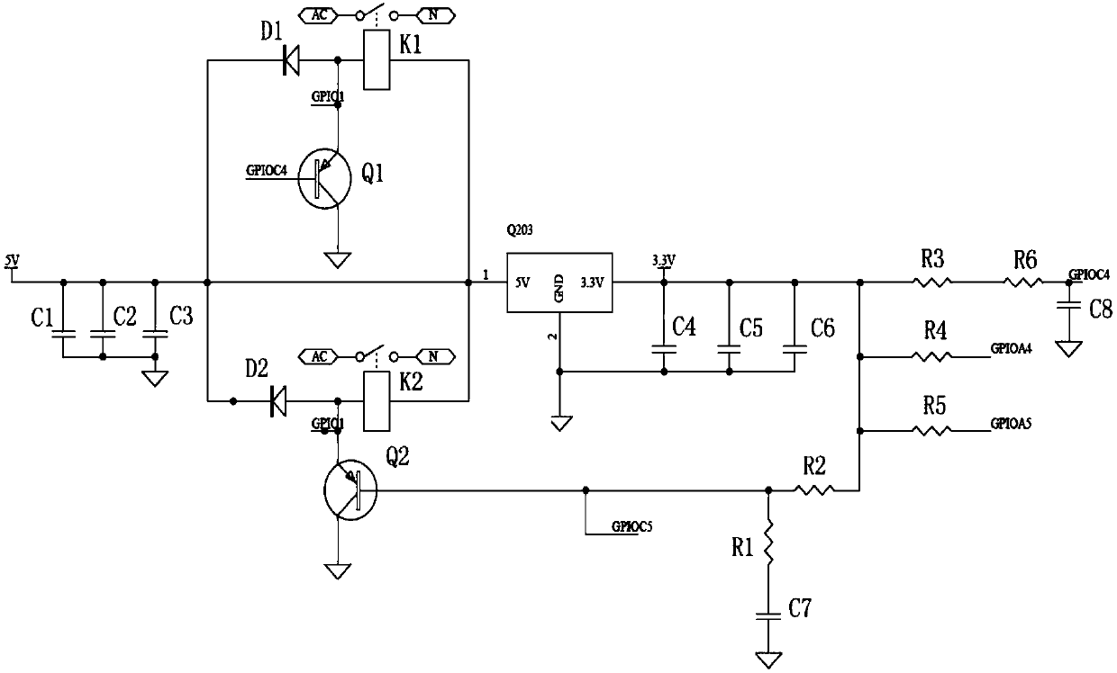WIFI-control AC power on-off control system