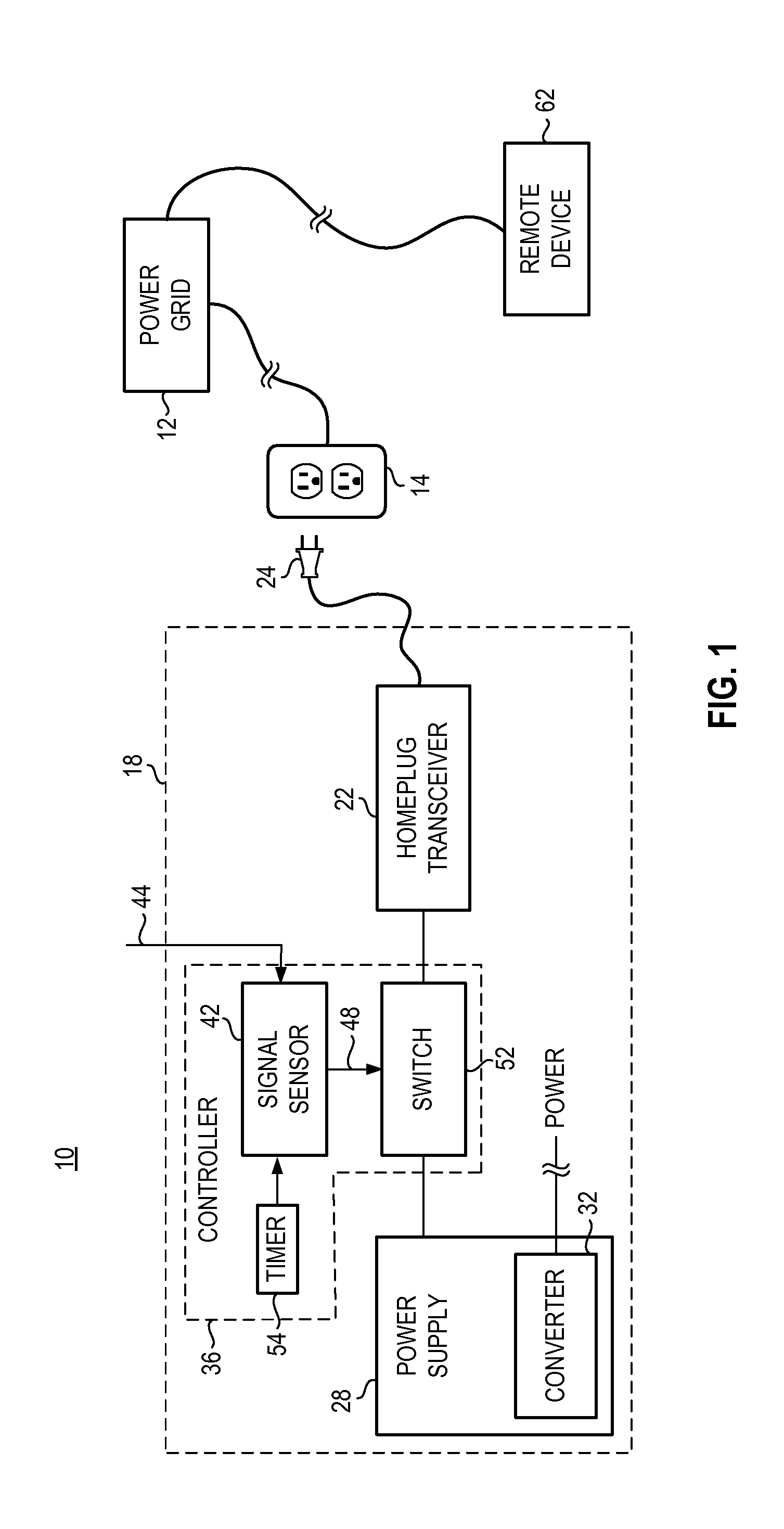 Apparatus and method for providing operative power to powerline-network device