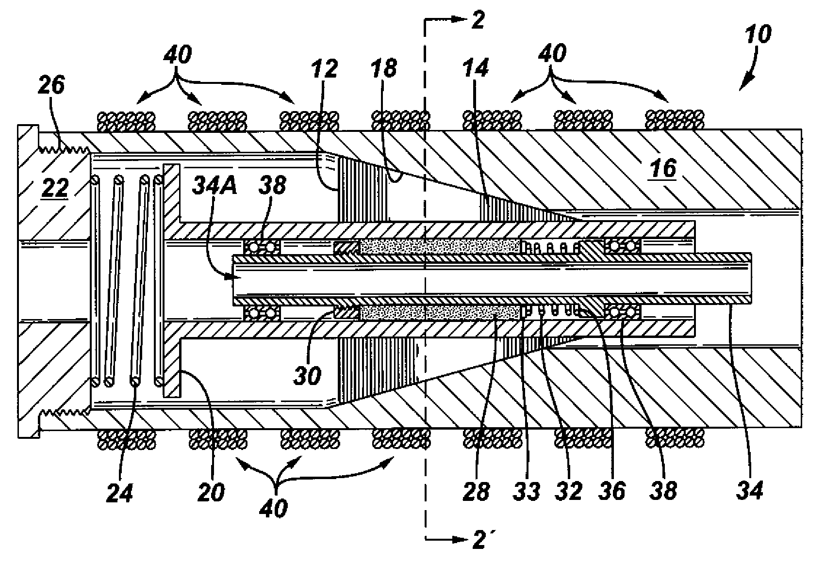 Linear actuator using magnetostrictive power element