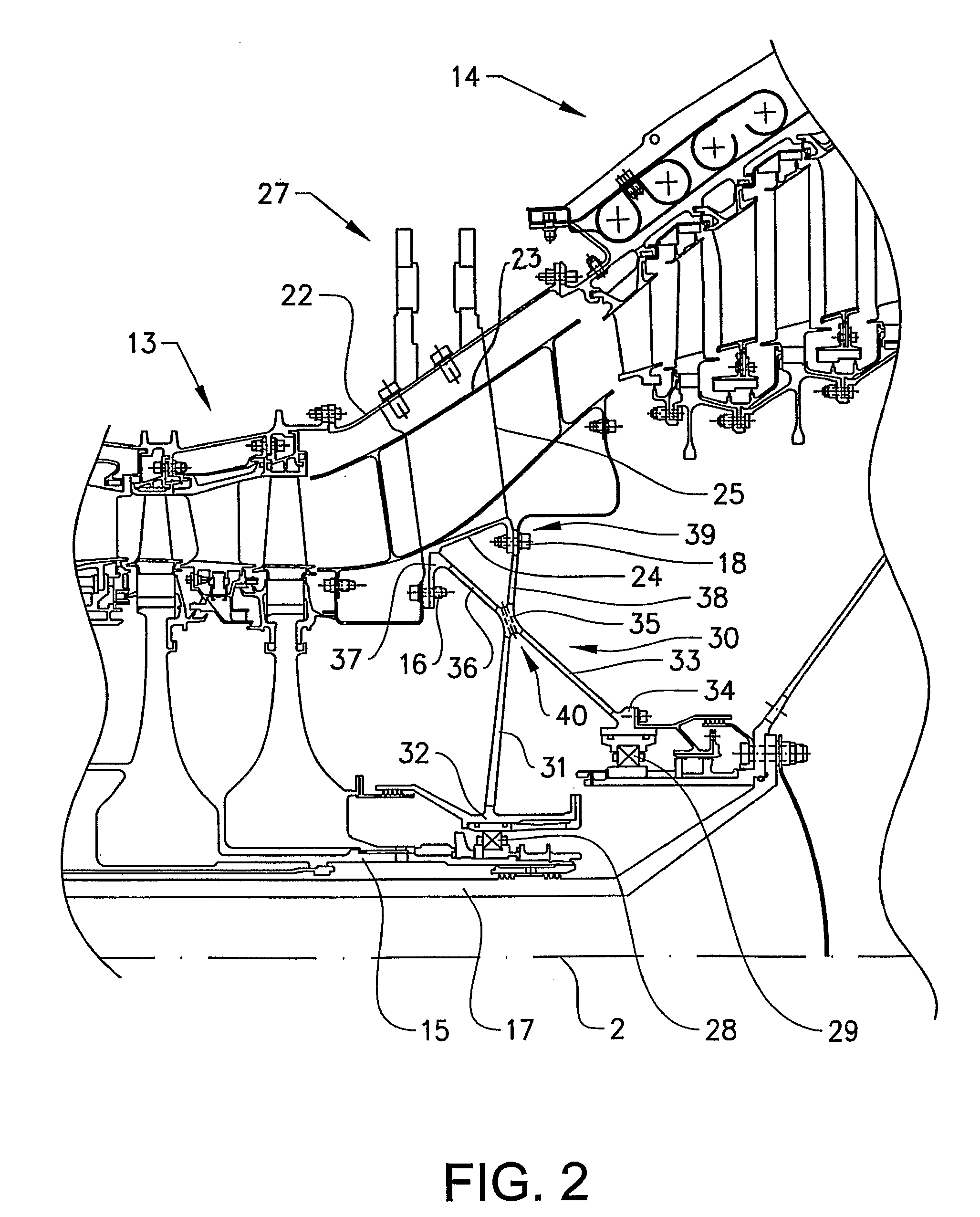 Bearing support structure and a gas turbine engine comprising the bearing support structure