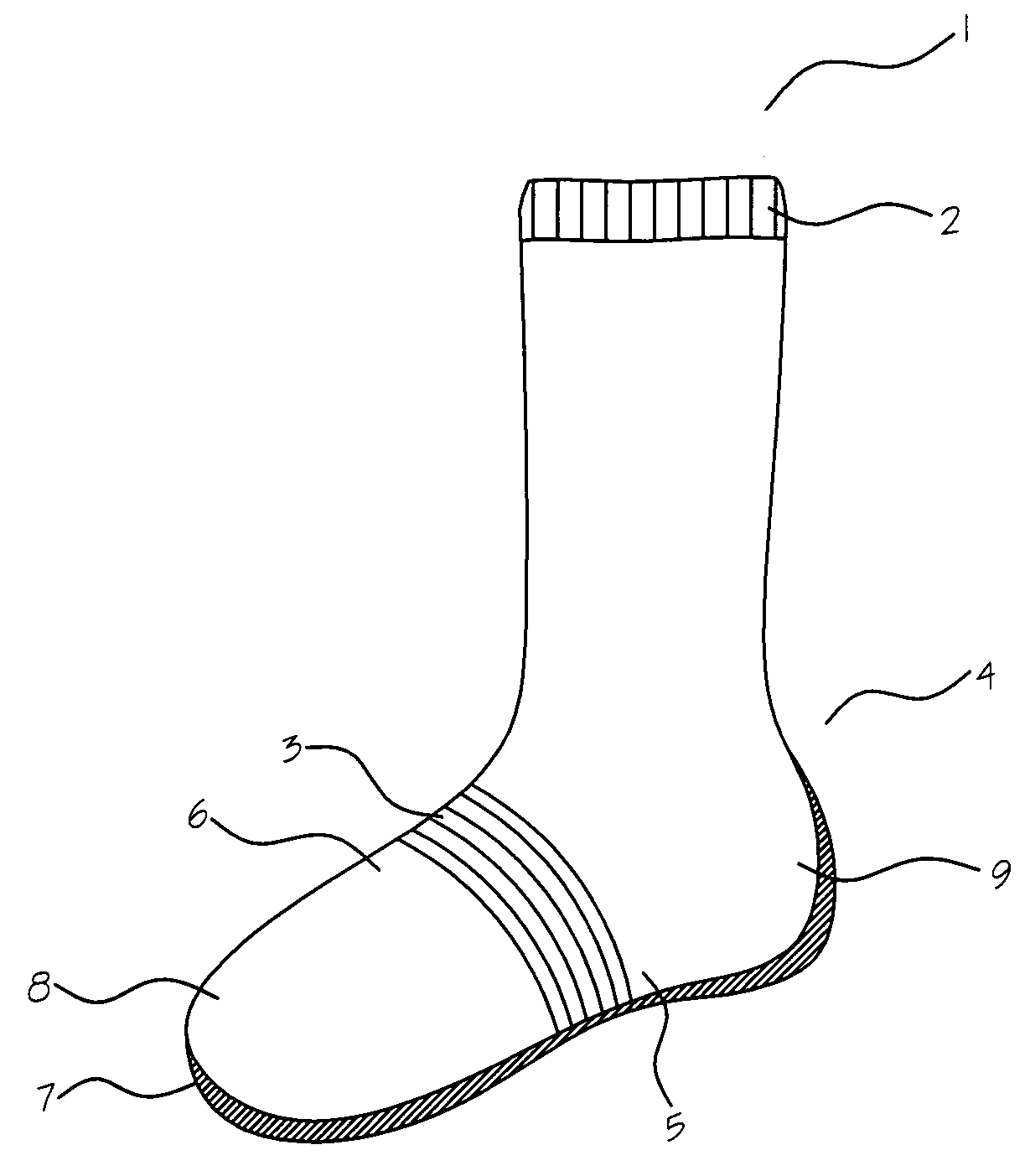 Method of producing porous nitrile rubber coated indoor athletic socks