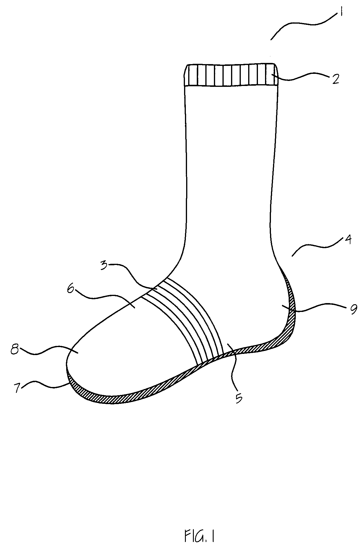 Method of producing porous nitrile rubber coated indoor athletic socks