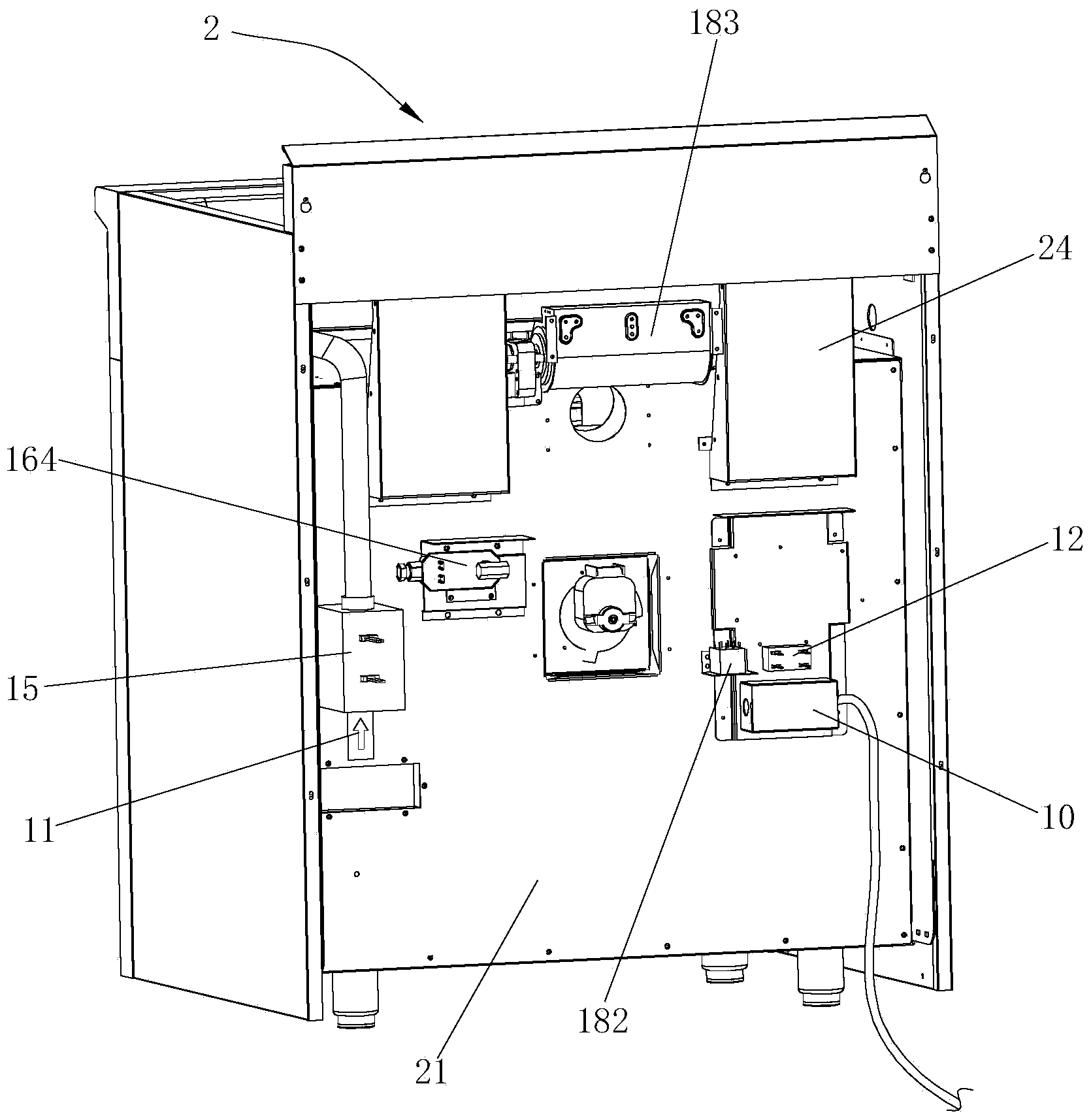 Oven safety control protection system and oven with same