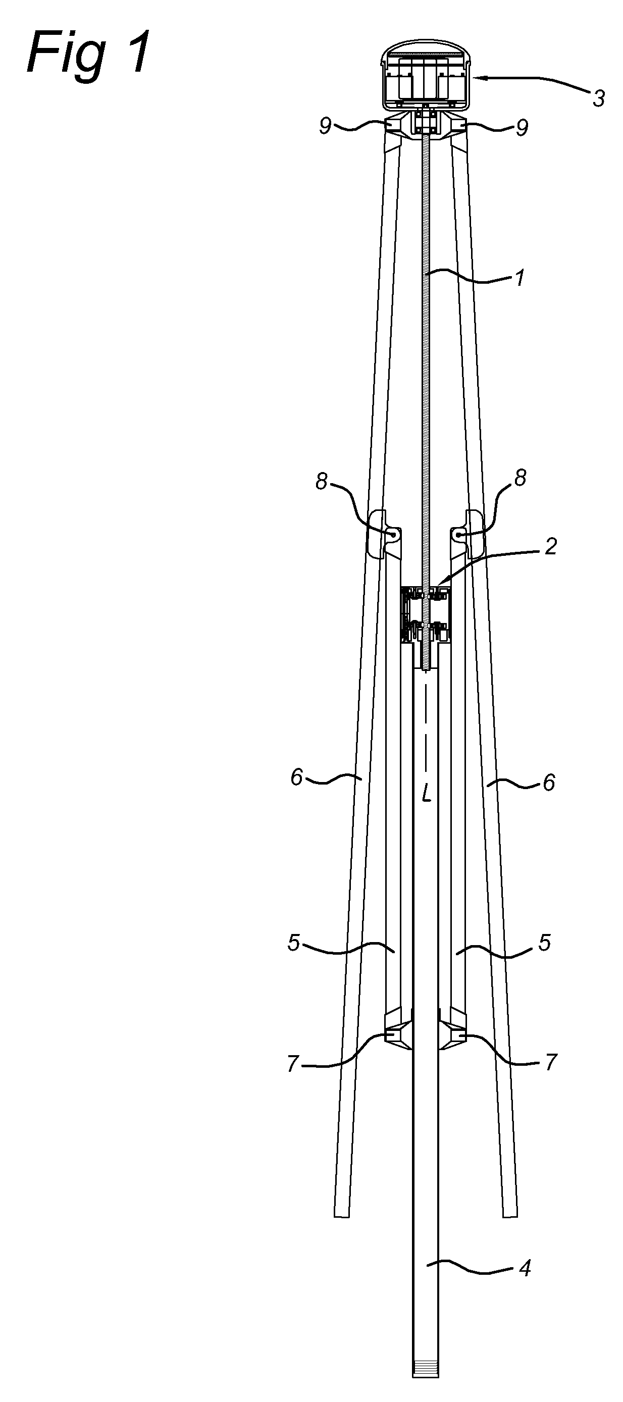 Assembly of a spindle and guide therefor