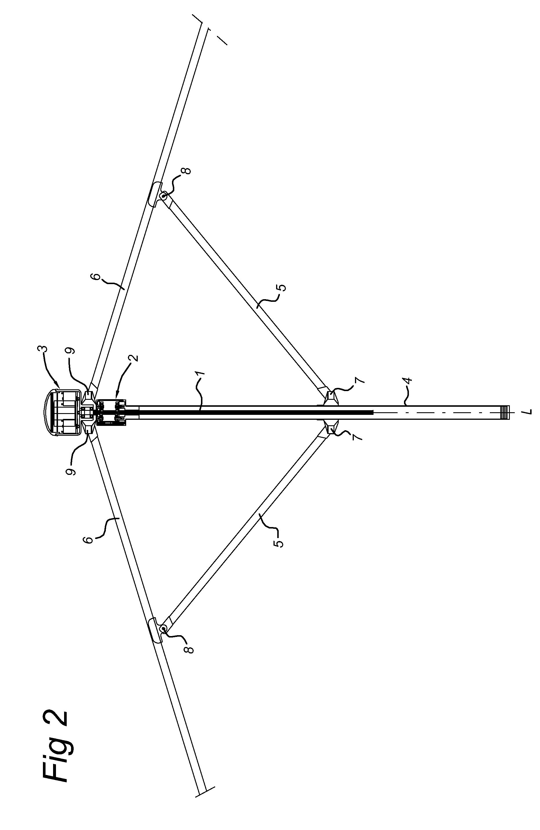 Assembly of a spindle and guide therefor