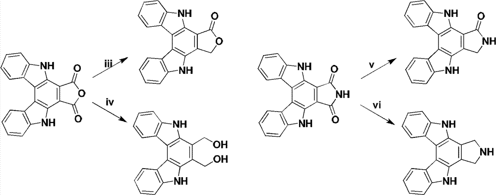 Indole carbazole compound as well as preparation method and application thereof