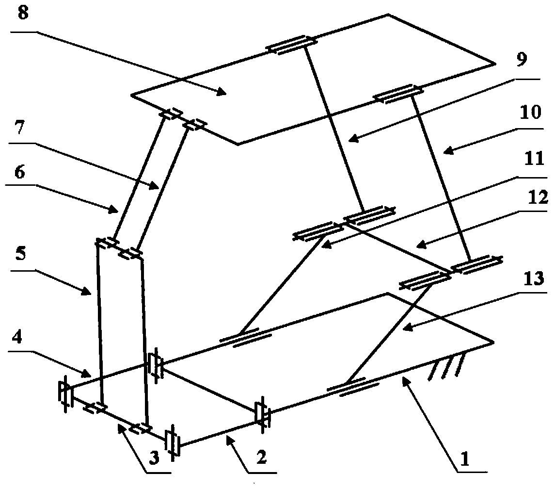 Weak coupling three horizontal moving parallel robot mechanism