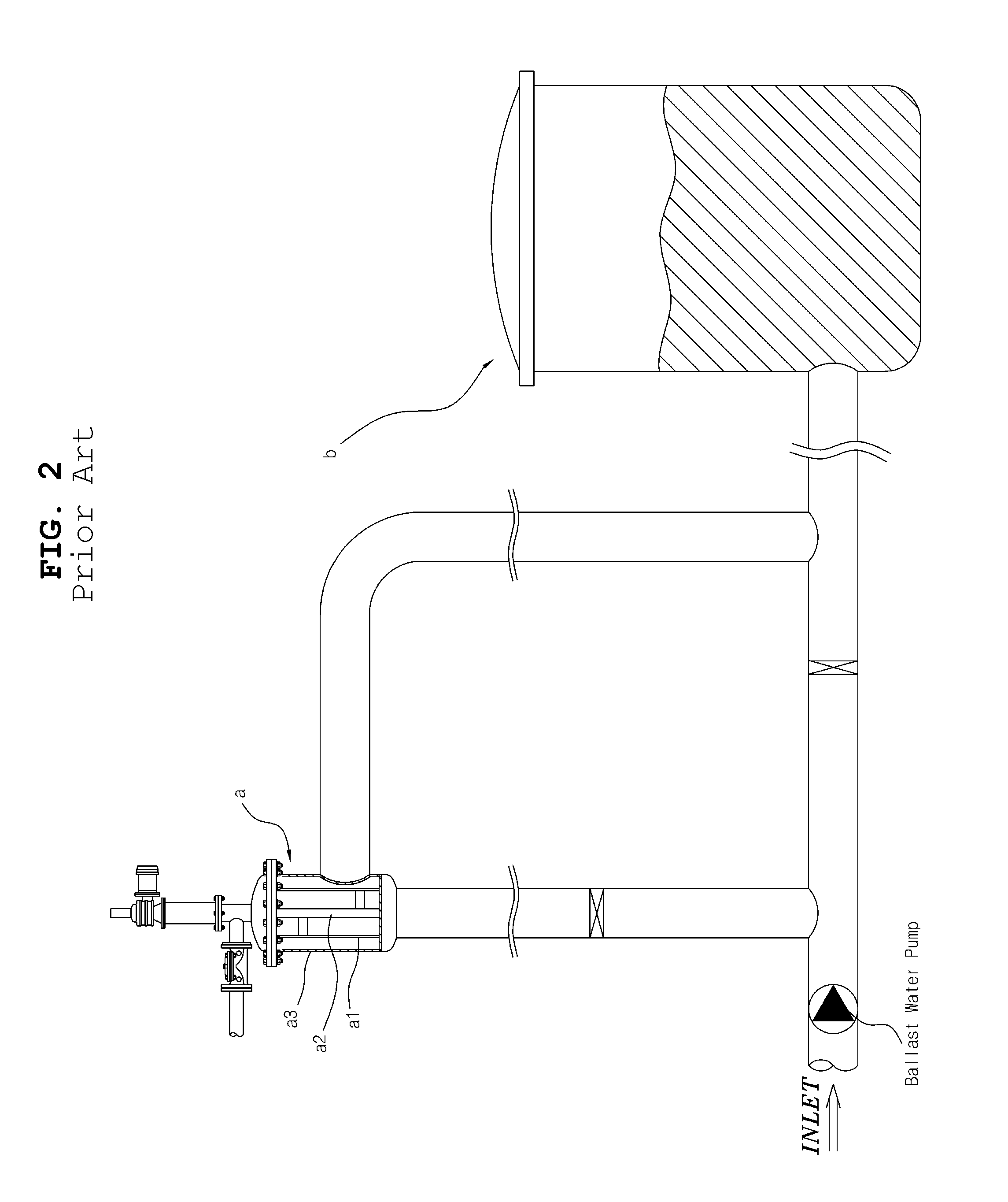 Ballast water treatment system having a back-pressure formation part and control method thereof